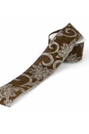 Hnědostříbrná exkluzivní stuha