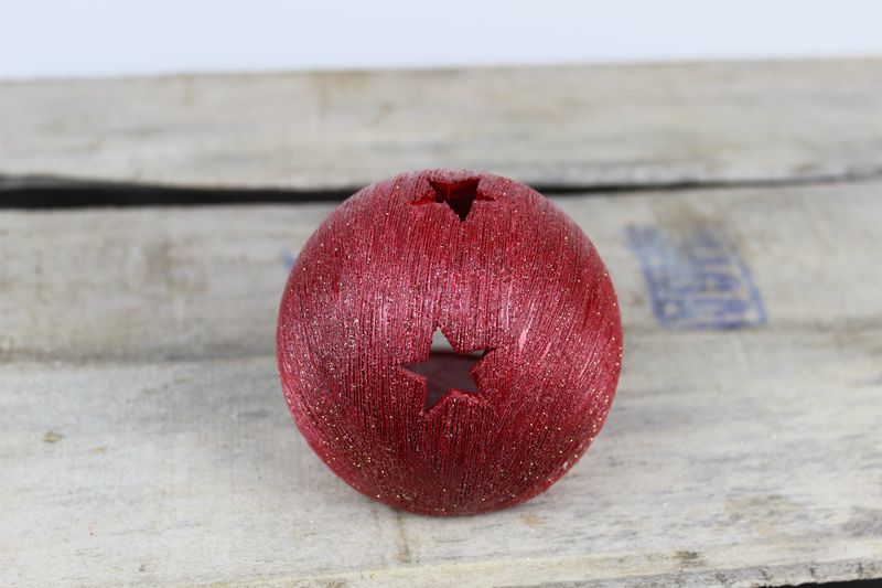 Červený keramický svícen malý