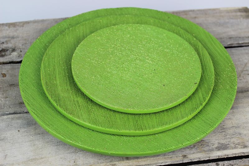 Zlaté keramické třpytivé talíře 3-set