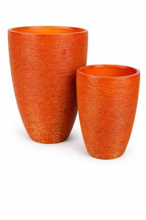 Narancssárga csillogó váza 2-készlet