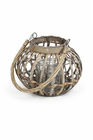 Szürke fonott vintage lámpatartó