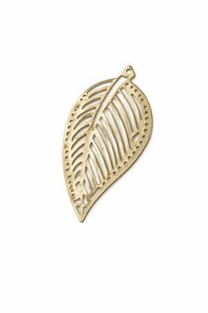 Starozlatý dekoračný dierkovaný list 10ks