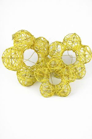 Žlté držiaky na kytice 3 ks