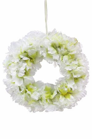 Zöldesfehér kopogtató ajtódísz 30cm