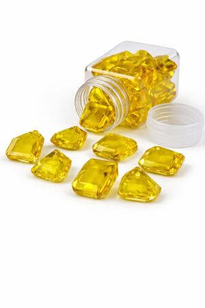 Narancssárga gyémánt alakú dekorkövek 82db