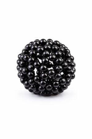 Fekete gyöngy dekorgömbök 4db