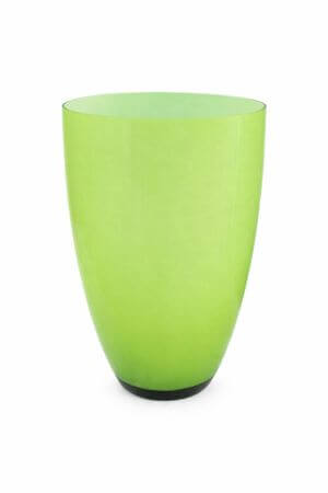 Zelený skleněný květináč na orchideji 20cm