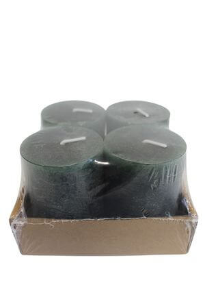 Zelené adventné sviečky 4ks 8cm