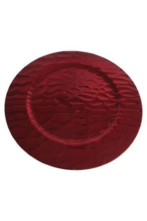 Piros dekor tálca 33cm