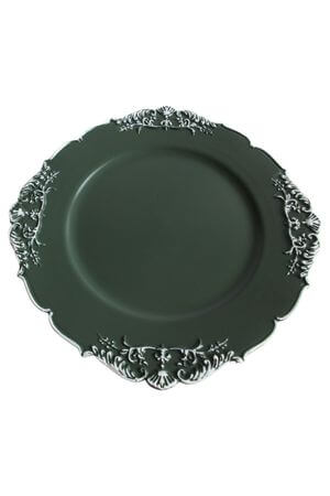 Zeleno biely klubový tanier 35cm