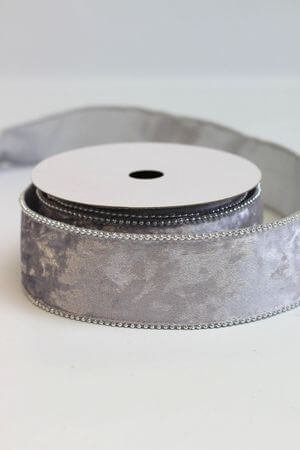 Strieborná zamatová stuha 6cm 10m