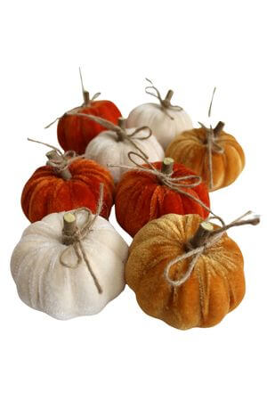 Narancssárga bársony tök 9db 8cm