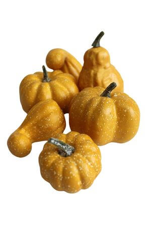 Sárga dekor tök 6db