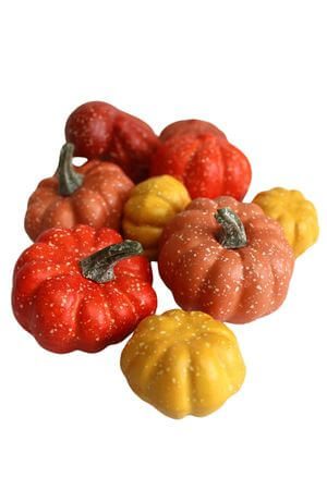 Narancssárga dekor tök 9db