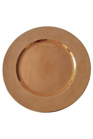 Réz színű fényes dekor tálca 33cm