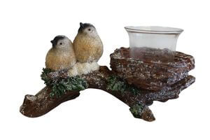 Gyertyatartó madarakkal 19cm