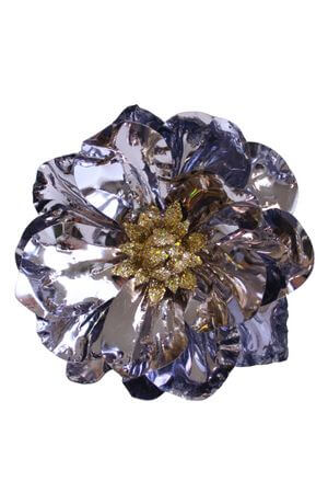 Fialová lesklá magnólia na štipci 12cm