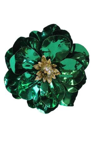 Smaragdovo zelená lesklá magnólia na štipci 12cm