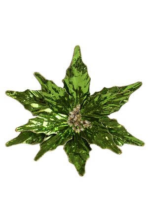 Zelená leská vianočná ruža 27cm