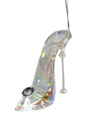 Ľadová vianočná ozdoba lodička 8cm