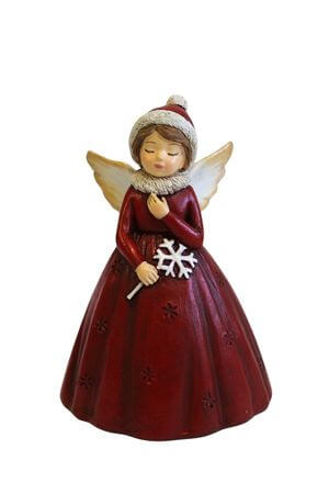 Červený vianočný anjelik 11cm