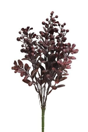 Bordový zápich s bobuľkami 36cm