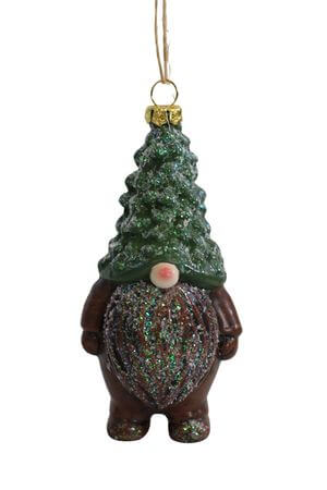 Natur karácsonyfadísz manó 12cm