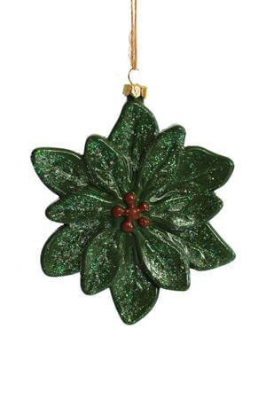 Natur karácsonyfadísz mikulásvirág 13cm