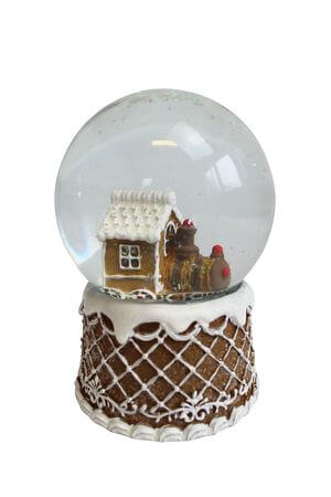 Vianočné snežítko Perníkový vláčik 14cm