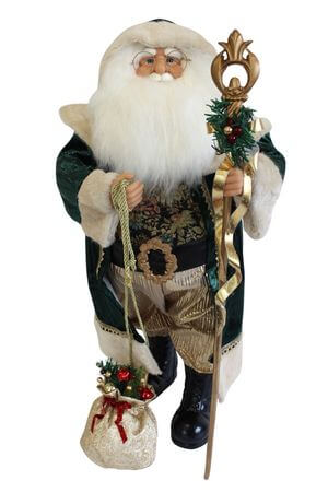 Smaragdovo zelený Mikuláš dekorácia 83cm
