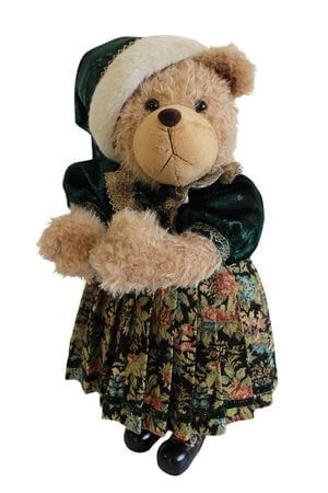 Smaragdovo zelená vianočná slečna medvedica 52cm