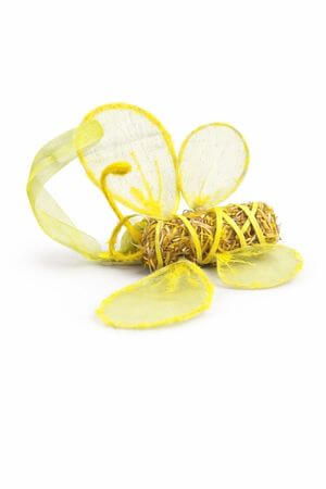 Sárga felfüggeszthető pillangó 13cm