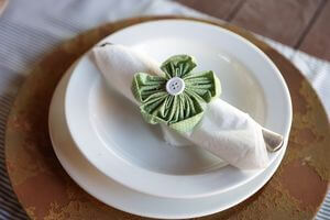 Zöldesfehér szalvétatartók 