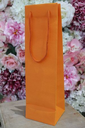 Narancssárga textil ajándéktáska 36cm 