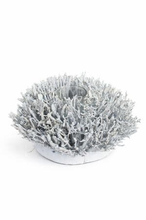 Modrý koralový svietnik s kahancom 20cm