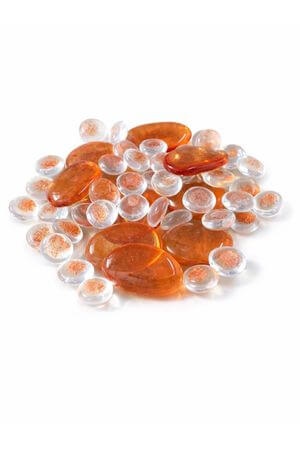 Oranžové dekorační kamínky 40ks