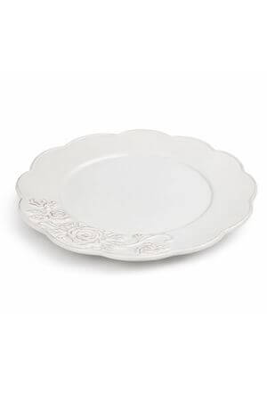 Fehér vintage sekély tányér 25cm