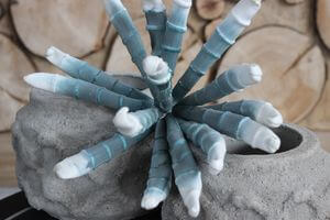 Bleděmodrý umělý pěnový květ 80cm