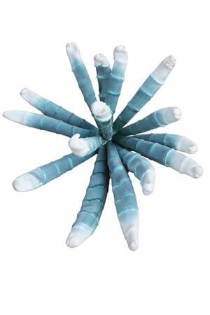 Halványkék mű sokágú virág 80cm