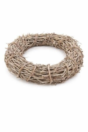 Bledě hnědý přírodní věnec 50cm