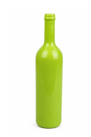 Zöld borosüveg alakú kerámia váza 32cm 