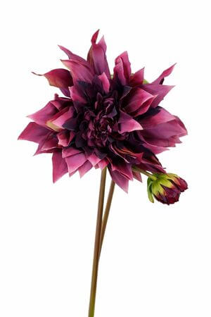 Lila mű dália szárral 55cm 