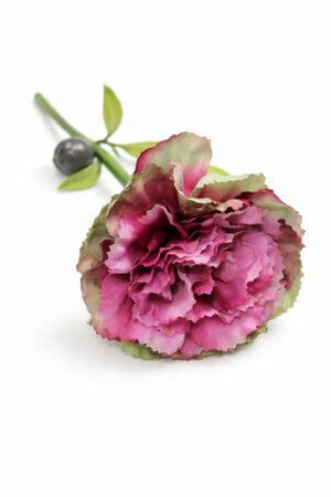 Růžově zelený umělý karafiát na stonku 66cm