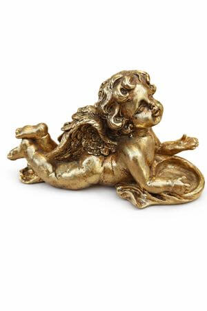Antik arany angyal alakú mécsestartó 