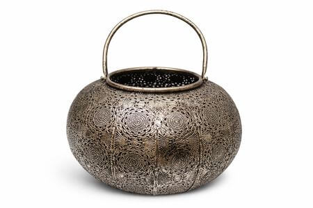 Antik ezüst lámpás fogantyúval 31cm 