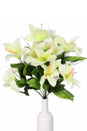 Krémová kytice lilií 45cm