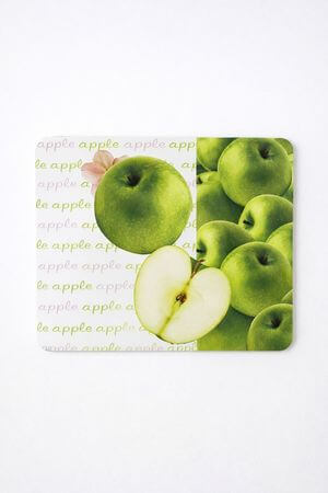 Zelené jablečné korkové prostírání na stůl 6 ks