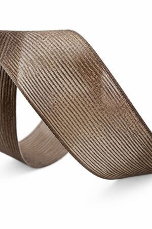 Hnědá pruhovaná stuha 3,5 cm x 10 m
