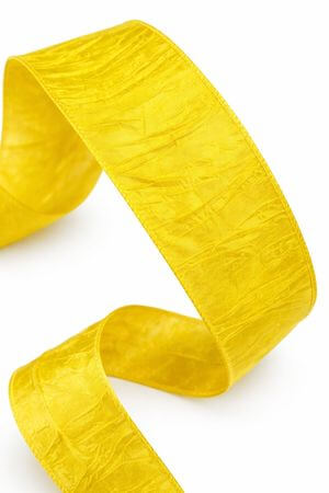 Žlutá mačkaná stuha 6 cm x 10 m
