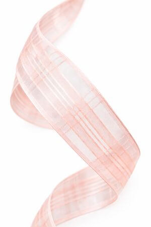 Meruňková bledá průhledná stuha 4 cm x 10 m